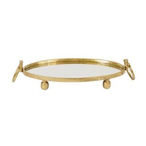 Elegant Collections Gold Eliza Oval Tray
