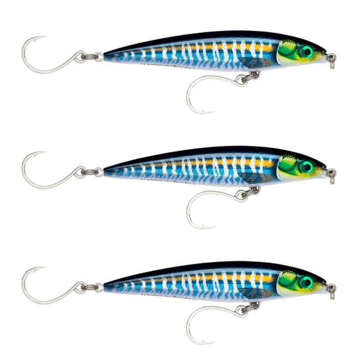 3x Rapala 12cm Saltwater X Rap Long Cast Shallow Minnow Fish Lures - Wahoo UV