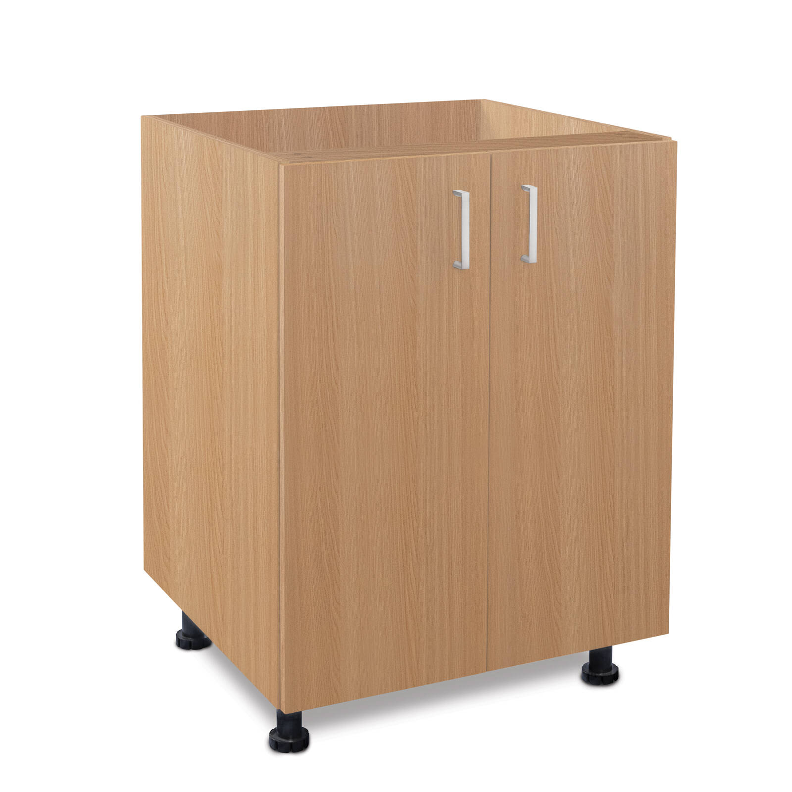 Flatpax Utility 600mm Woodgrain 2 Drawer Floor Cupboard thumbnail 2