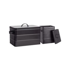 Harbour Housewares Vintage Metal Storage Canister 2pc Set