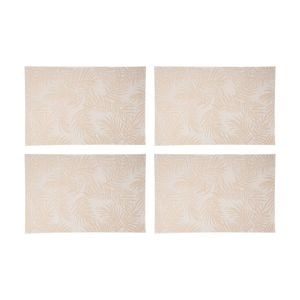 4pk Maxwell & Williams Table Accents Placemat 45x30cm Rect Frond Gold White