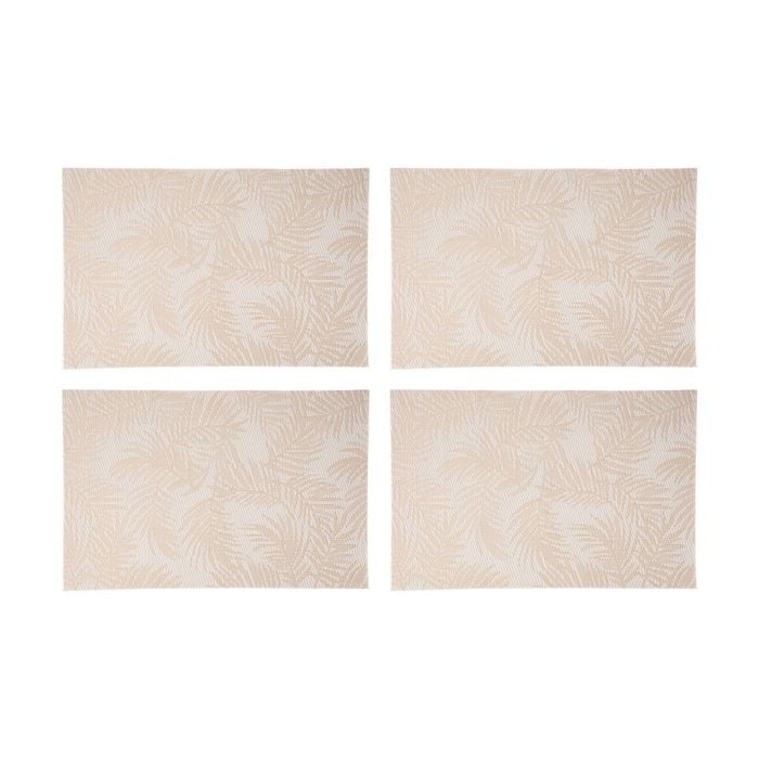 4pk Maxwell & Williams Table Accents Placemat 45x30cm Rect Frond Gold White