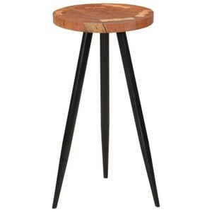 vidaXL Bar Table Dining Coffee Table Round Table Iron Legs