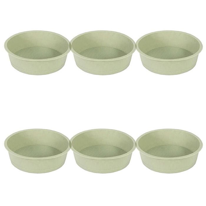 6PK Topchef Silicone Heat Resistant Round Cake Mould 20x5.5cm Assorted