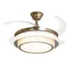 Windora Aurea 42" Gold Dual-Tone Crystal Ceiling Light with DC Ceiling Fan & 3CCT LED Remote Control