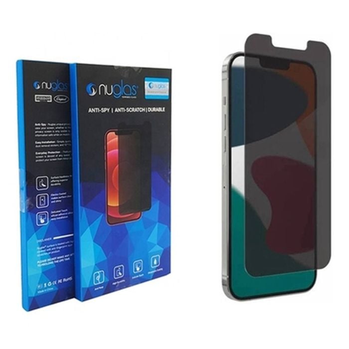 Nuglas 2x Screen Protector Flat Clear Privacy Anti-spy Glass Iphone 13 Max Pro