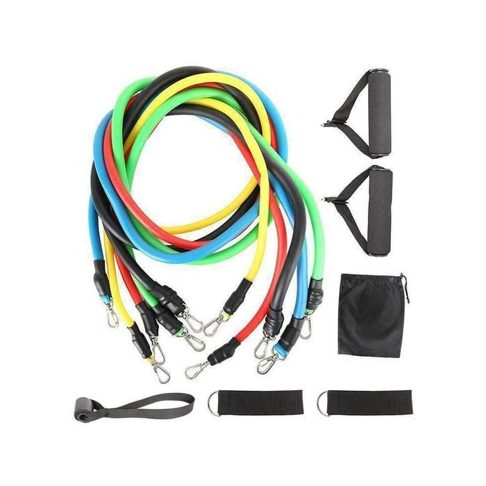 11Pcs/Set Pull Rope Belt Elastic Home Gym Fitness Exercise Resistance Band