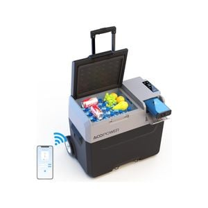 ACOPOWER Portable Centre Console Fridge 40 Liters for Travel Camping with battery slot Portable (Battery Not Included)