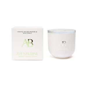Aromabotanical Aventurine Crystal Infused 340g Scented Wax Candle Home Fragrance