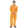 Adult Prisoner Costume Halloween Jail Convict Adult Outfit Orange Long Sleeve L/XL Heights 175cm-185cm