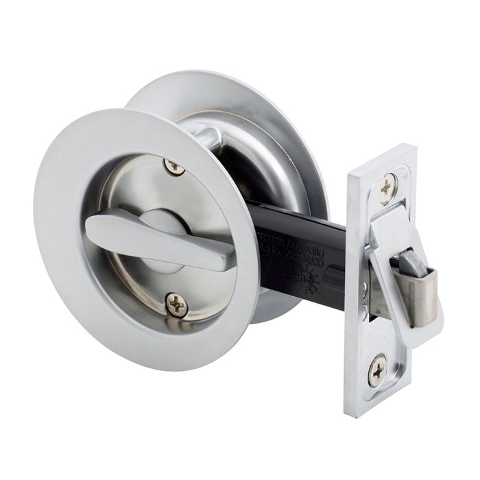 Gainsborough Satin Chrome Connecting Circular Sliding Cavity Door Set