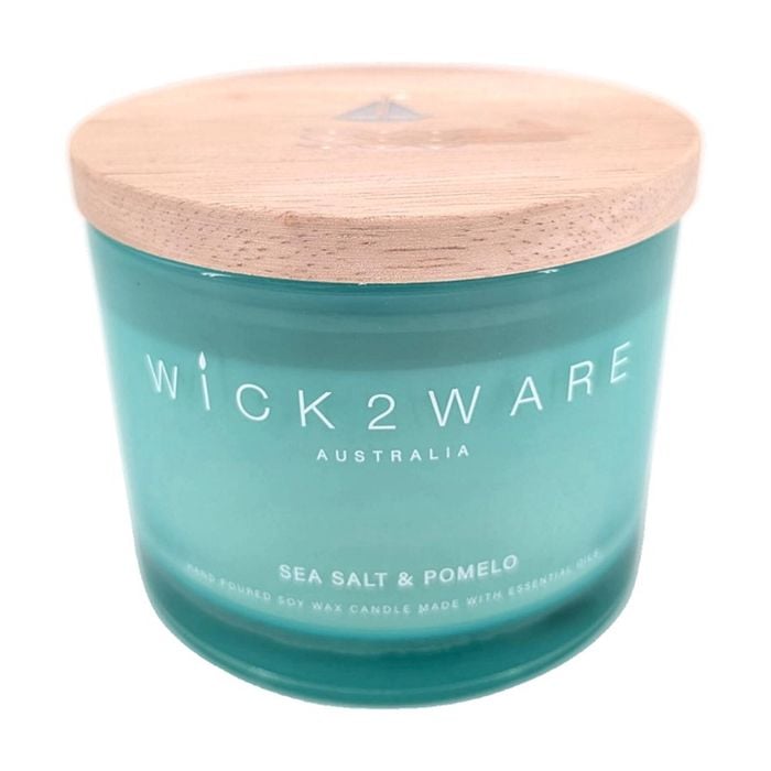 More Than Party Soy Scented Candle Jar Home Fragrance Sea Salt & Pomelo 340g
