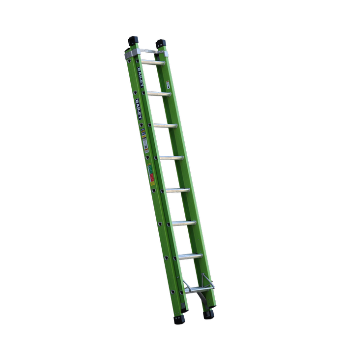 Bailey 2.6-4.1m 150kg Industrial Rated Pro 8 Rung Fibreglass Extension Ladder