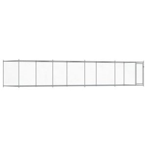 vidaXL Dog Cage with Door Dog Kennel Crate Animal House Grey Galvanised Steel