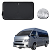 Front Windscreen Sun Shade for Toyota HiAce Commuter 2005 - 2018 - S 150 x 85 cm - Black