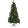 Costway 2.1M PVC Christmas Tree Hinged Decoration Tree 8 Lighting Modes & Gloves