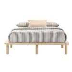 Platform Bed Base Frame Wooden Natural Single Pinewood
