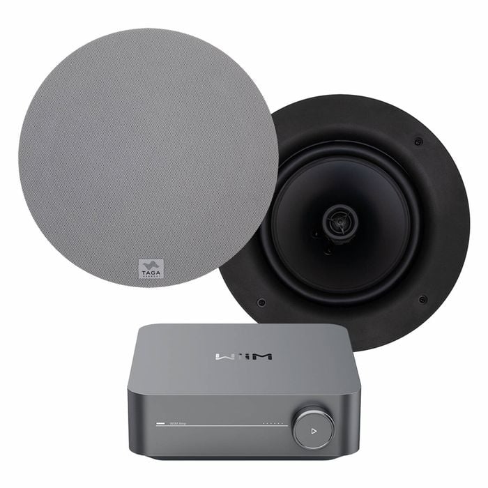WiiM Streaming Amp w/ 8" In-Ceiling Speakers For Home Theatre DIY