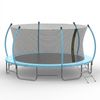 Advwin 14FT Trampoline Outdoor for Kids w/Safety Enclosure Net, Ladder, Max Limit 150 kg，Blue