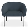 Solace Azure Blue Armchair - Matt Black Legs