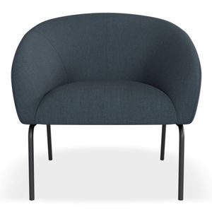 Solace Azure Blue Armchair - Matt Black Legs