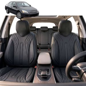 Australian Goose Front Seat Covers for Honda Accord 2003 - 2008 (7th Gen) - PU Leather, Black (2pc)