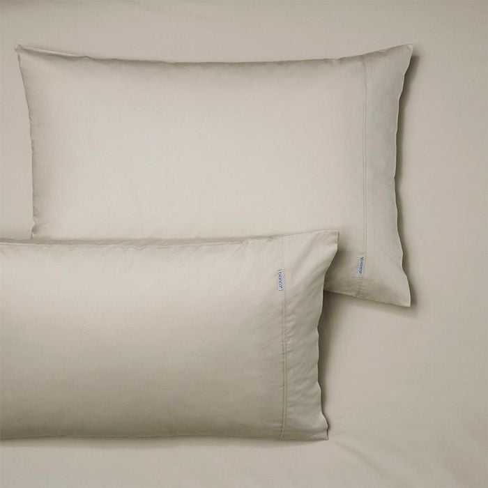 Bianca Heston 300tc Percale Cotton Sheet Combo Set Stone - Queen Bed
