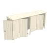 Build-a-Shed 0.8 x 5.2 x 2.0m Cream Skillion Double Plus Double Hinged Side Doors Shed