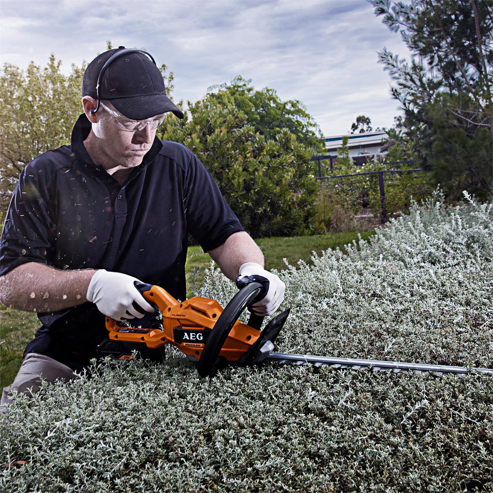 AEG 18V 550mm Fusion Hedge Trimmer Skin Only Bunnings Australia