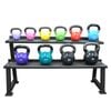 160kg Cast Iron Vinyl Kettlebell Weight Set with 137cm Rack