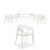 Selena 8pc Set Dining Chair Scandinavian White