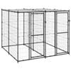 vidaXL Outdoor Dog Kennel Steel with Roof 4.84 m²