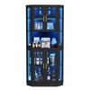 Advwin 5-Tier Corner Wine Bar Cabinet Black
