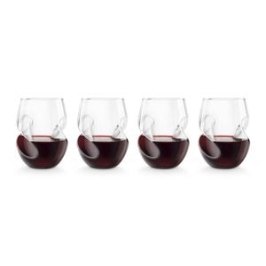 4pc Final Touch Conundrum Red Wine Glasses Clear