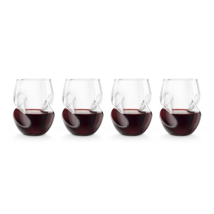 4pc Final Touch Conundrum Red Wine Glasses Clear