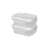 Harbour Housewares Glass Food Storage Containers with Lids - 370ml - Pack of 2