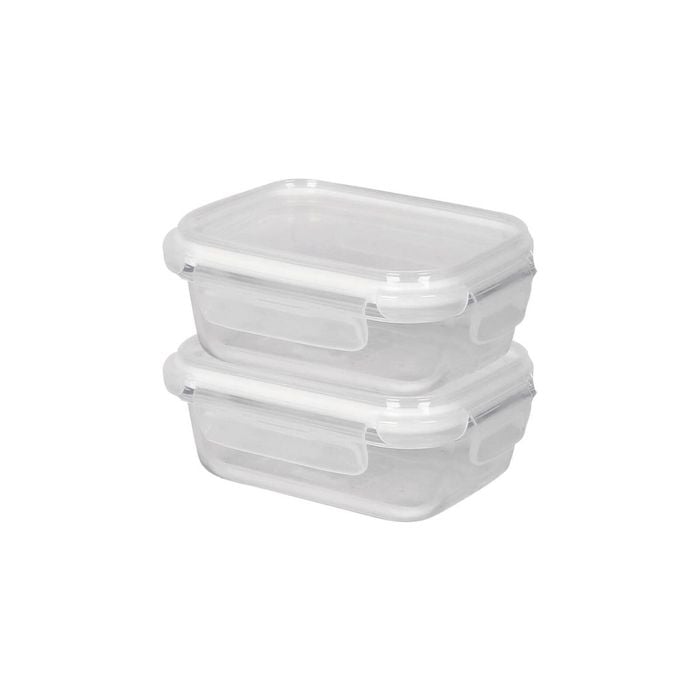 Harbour Housewares Glass Food Storage Containers with Lids - 370ml - Pack of 2