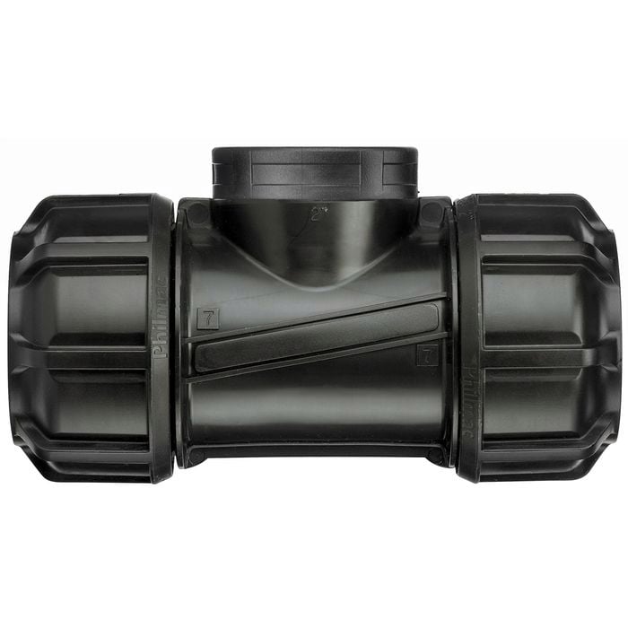 Philmac Metric 32mm x 32mm x 1-1/4" Poly x Poly x FI BSP Pipe Tee