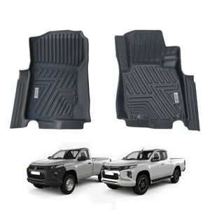AUSGO Car Floor Mats for Mitsubishi Triton MQ MR Series Single / Extra Cab 2015-2024 All-Weather Floor Liners