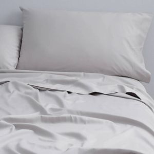 Cloud Linen NZ King 250 Thread Count Organic Cotton Bedding Sheet Set Silver