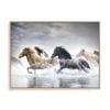 Artey | Horse Run V - Framed Canvas - Natural Frame - 120 x 160cm