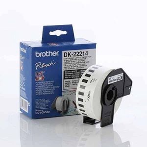 Brother White Paper Roll 12mm x 30.48. DK-22214. For use with QL-500, QL-550, QL-650TD and QL-1050 printers