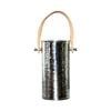 Ssh Collection Polo Single Bottle Holder - Hammered Nickel With Brown Leather Handle