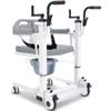 EQUIPMED 4in1 Patient Lift Transfer Chair, Shower Compatible, Over Toilet, Removable Commode