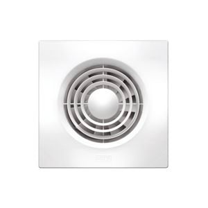 HPM 100mm White Square Wall Exhaust Fan With Timer