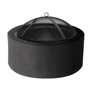 Mimosa 60cm Black Faux Concrete Fire Pit