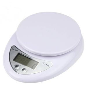 5Kg Electronic Kitchen Scale 1g Graduation - White