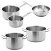 Vogue Stainless Steel Casserole Stew And Sauté Pan Set 5 Pack Kitchen Cookware