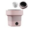Catzon Portable Foldable Washer 8L Mini Laundry Machine Travel RV-Pink
