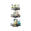 SOGA 3 Tier Black Steel Rotating Kitchen Countertop Organiser Shelf